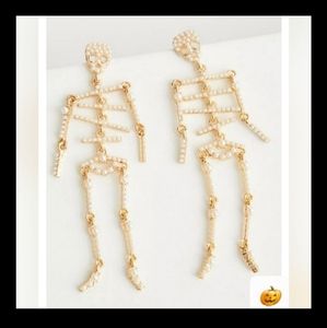 ☠️New Bling Skeleton Dangle Skeleton Earrings